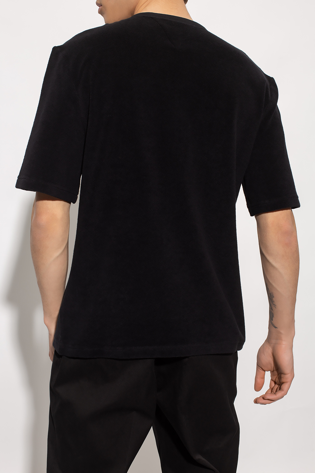 【BOTTEGA VENETA】Crew neck short sleeve T-shirt/送料込み Bottega Veneta Cropped Jersey T-Shirt | Saks Fifth Avenue